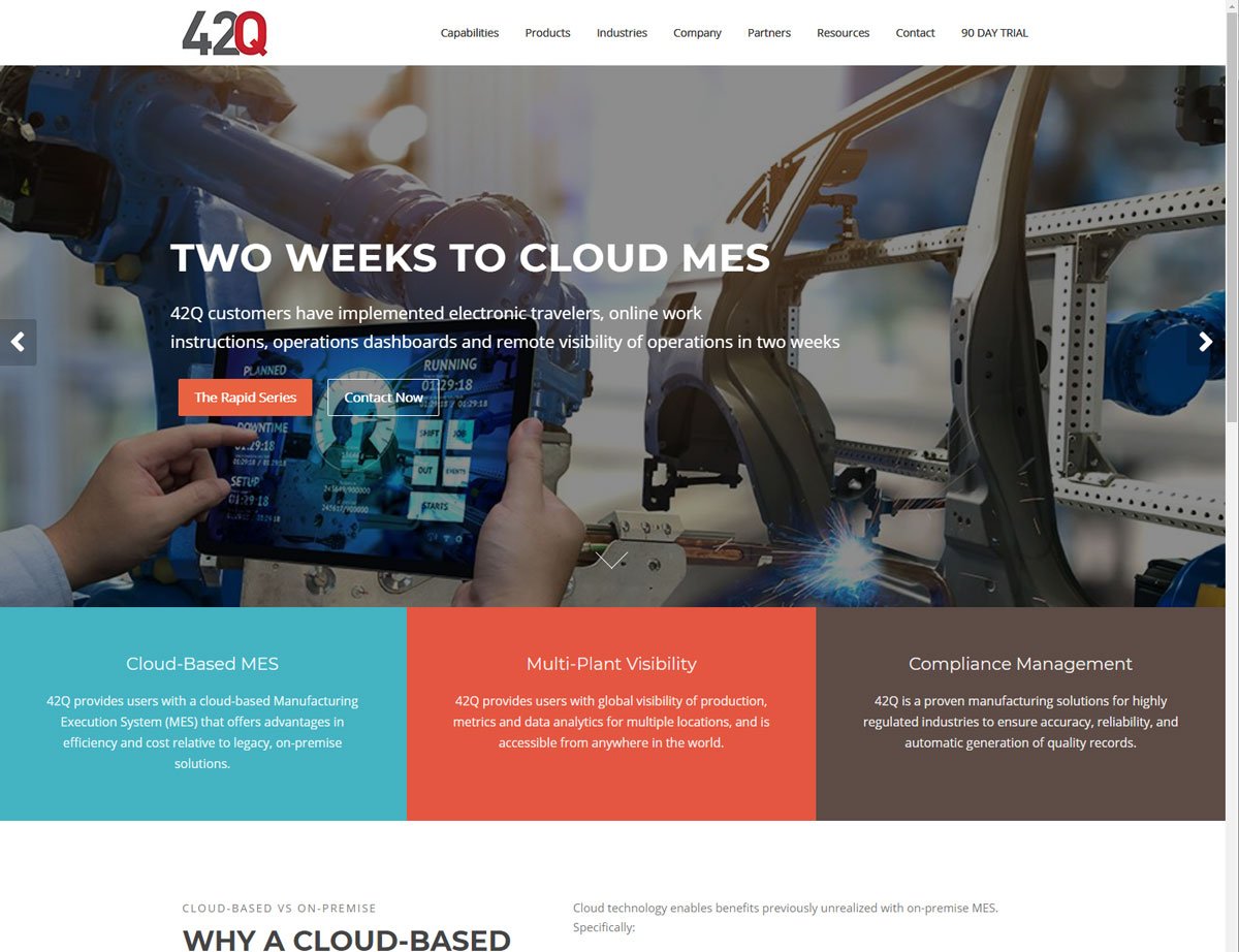 Manufacturing Execution Software Website