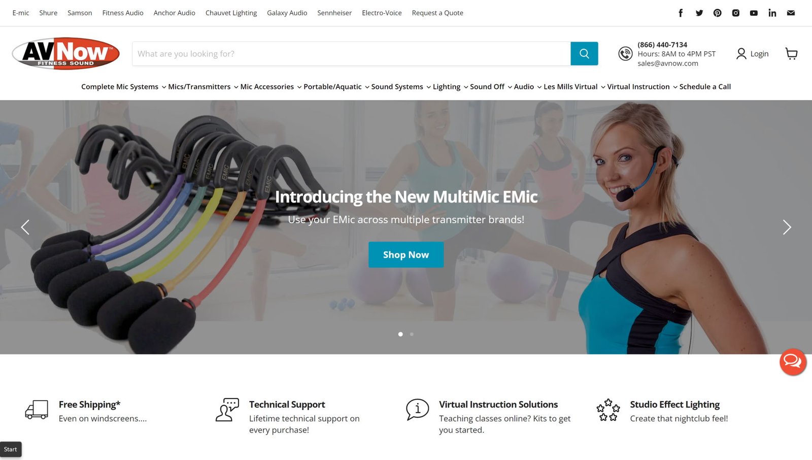 Audio Visual Products Ecommerce