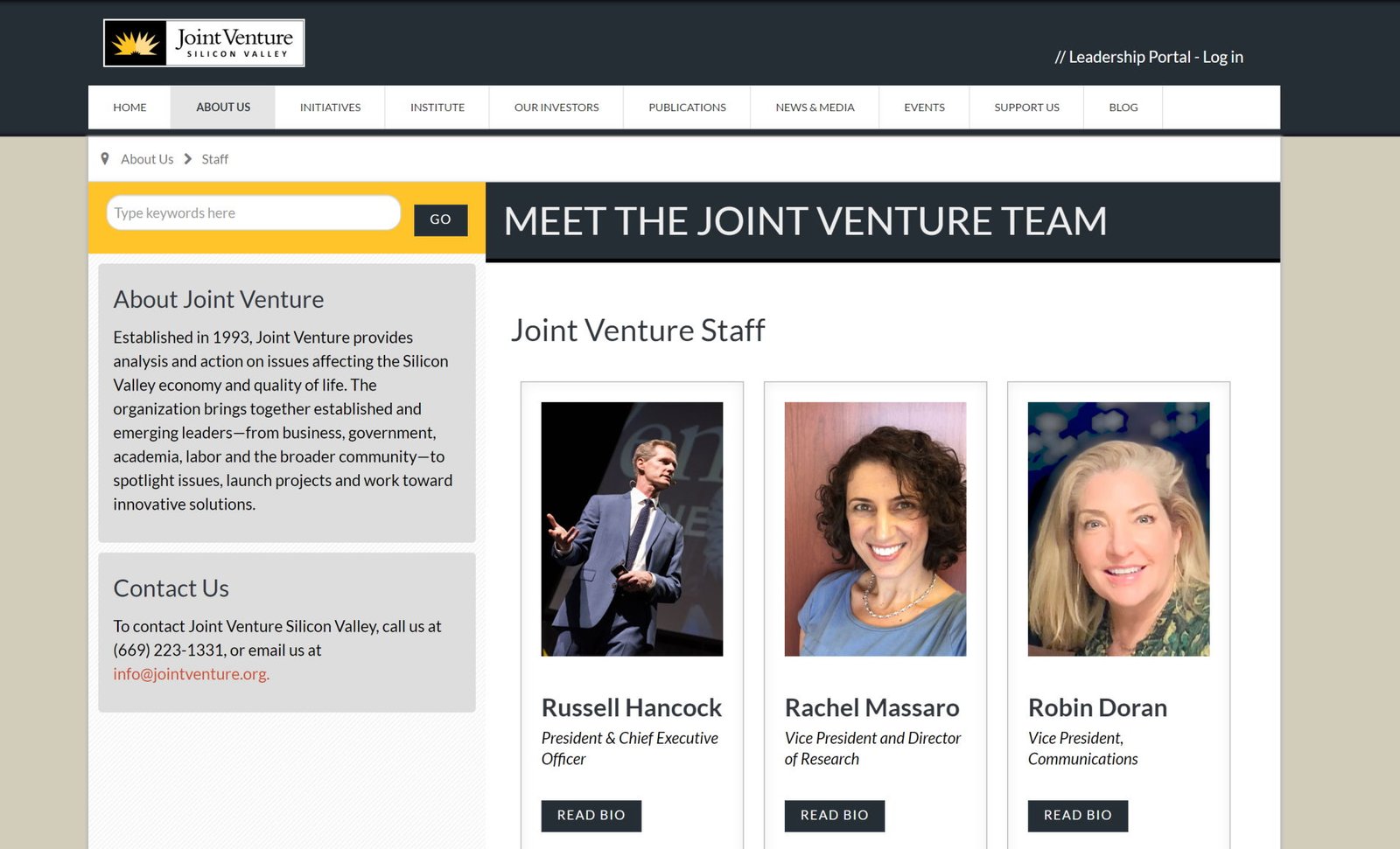 Joint Venture Website