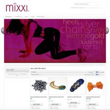 My Mixxi Shoe Accessory ecommerce site.