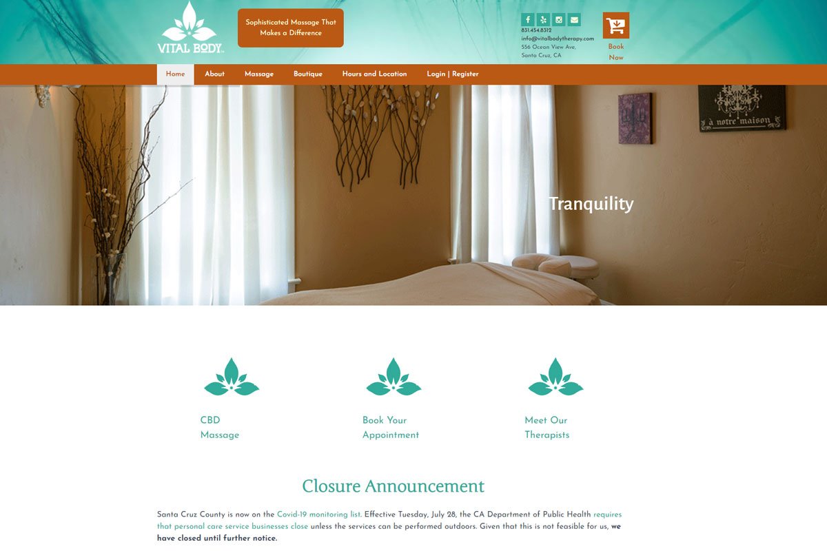 Massage Therapy Website